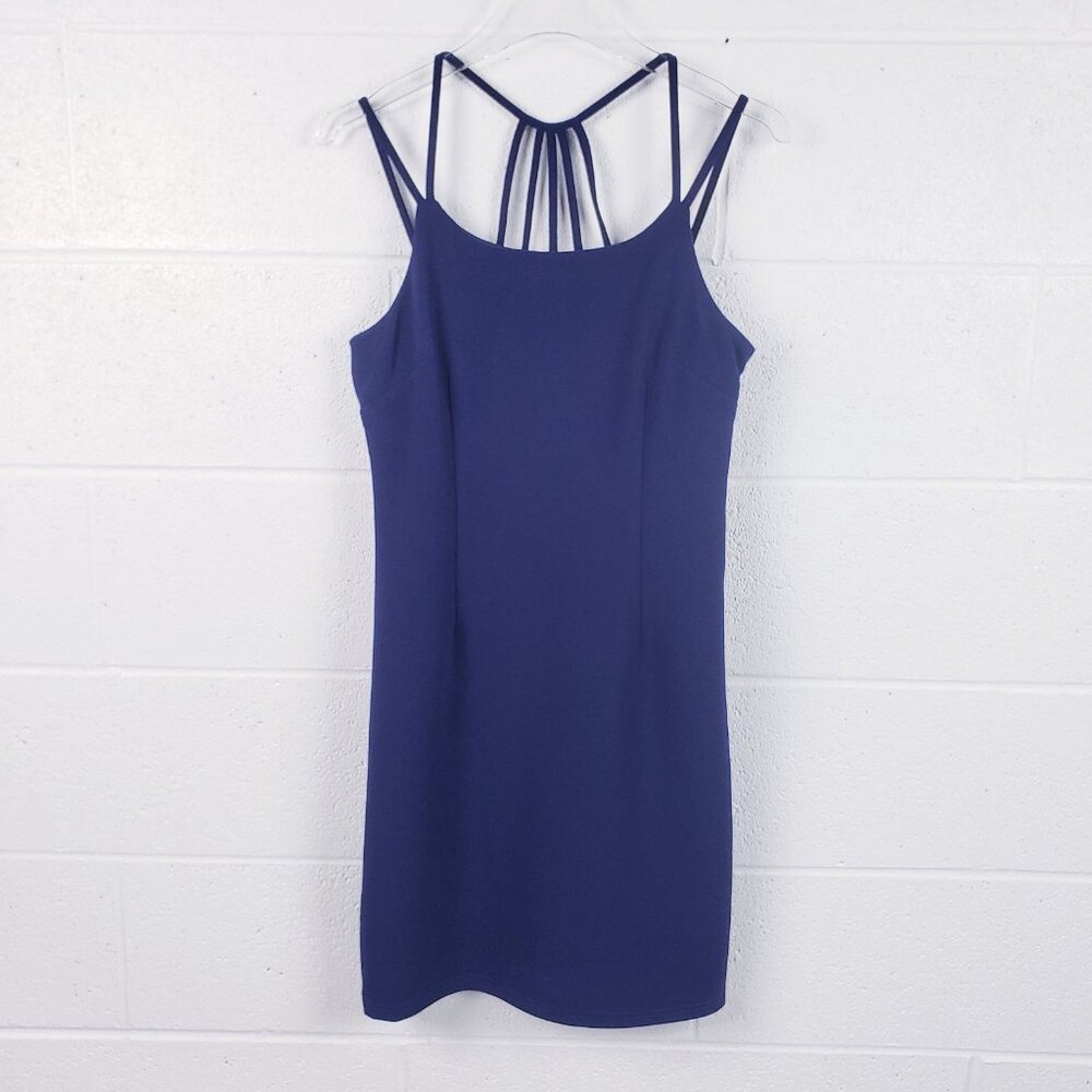 Jolene Dress 17531 Navy Blut Strapy Sleeveless‎ Bodycon Women's Size Small